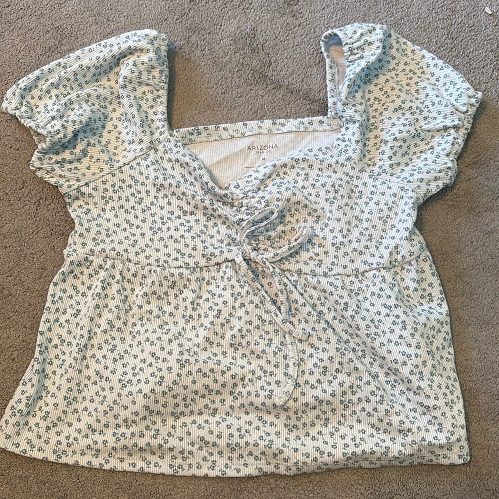 Blue floral tshirt